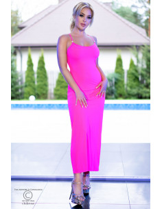 Robe longue rose CR4379