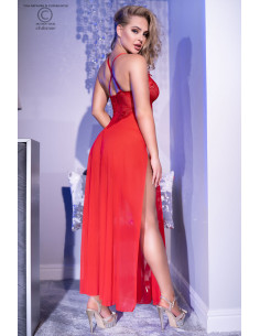 CR4371 Robe longue rouge
