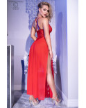 CR4371 Robe longue rouge