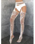 Collant ouvert à motifs pailletés