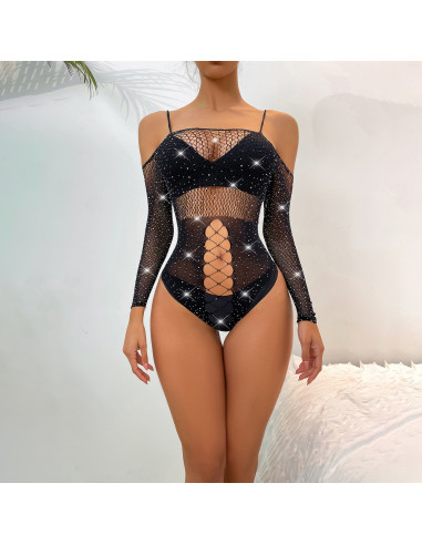 Body pailleté ES712 - Epaules dénudées