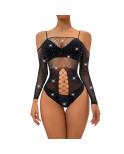 Body pailleté ES712 - Epaules dénudées