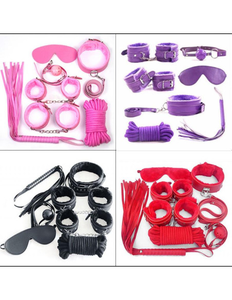 Ensemble de menotte  jeux BDSM - 7 pièces