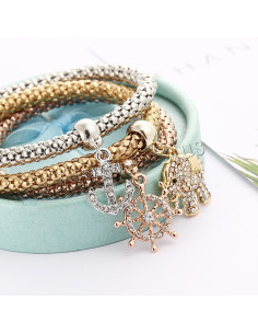 Bracelet ES216 -3 pièces avec strass