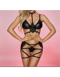Ensemble sexy simili cuir