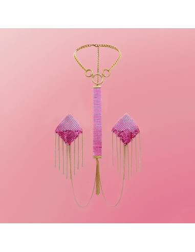 Parure Nipple - Cache-tétons en métal Rose