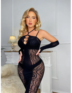 Robe mi longue ES403 + manchettes
