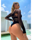 Body sexy ES704 résille Manche longue