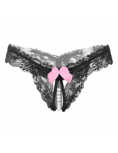 Sting noir flot rose et perle