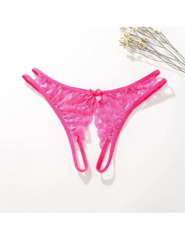 String en dentelle ouvert - Rose