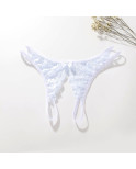 String en dentelle ouvert - Blanc