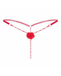 String rose rose avec perle