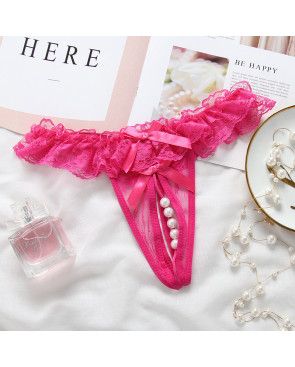 String rose flot avec perle