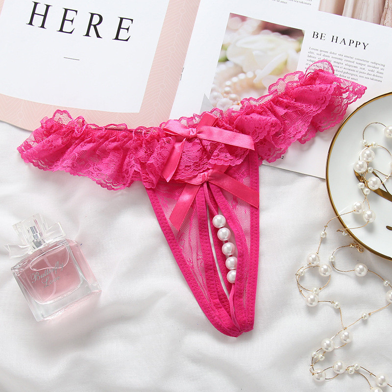 String rose flot avec perle