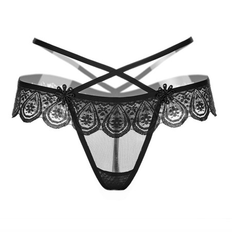 String ficelle hanche noir