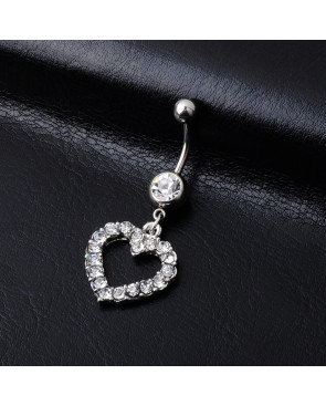 Piercing nombril Coeur strass
