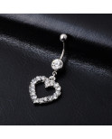 Piercing nombril Coeur strass