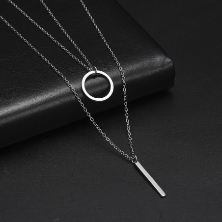 Collier rond Acier Inoxydable Silver