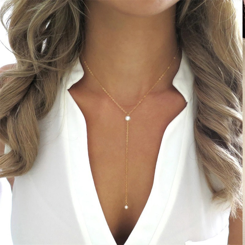 Collier perle Acier Inoxydable Silver