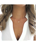 Collier perle Acier Inoxydable Silver