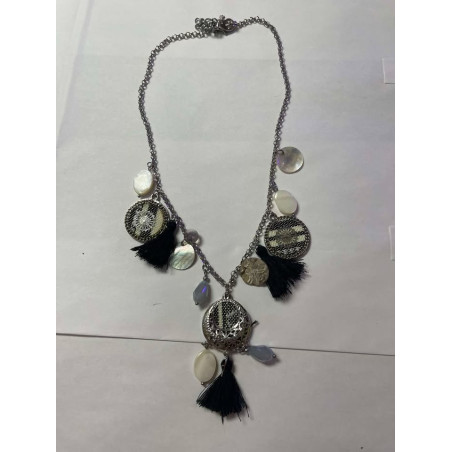 Collier pampille Noir