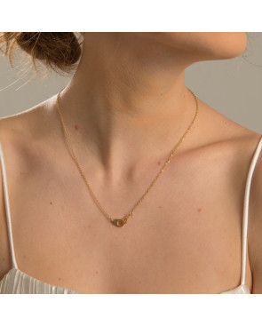 Collier menotte Acier Inoxydable Gold