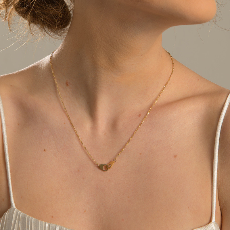 Collier menotte Acier Inoxydable Gold