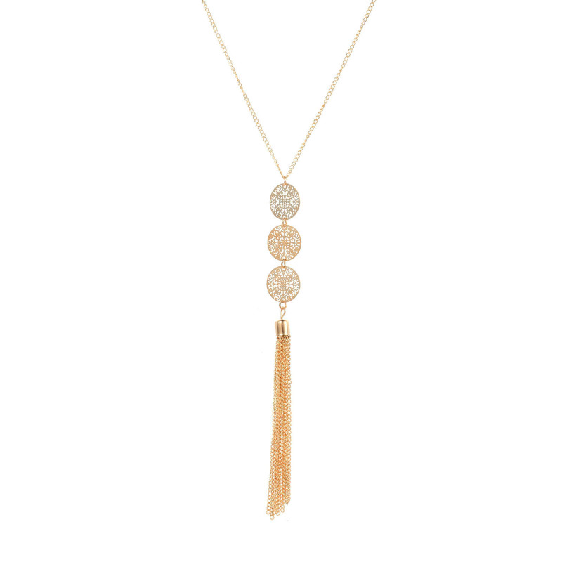 Collier long mandala Gold