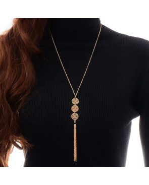 Collier long mandala Gold