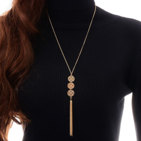 Collier long mandala Gold