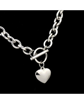 Collier cœur Acier inoxydable Silver