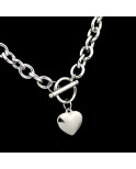 Collier cœur Acier inoxydable Silver
