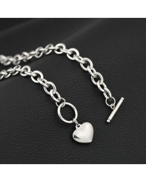 Collier cœur Acier inoxydable Silver