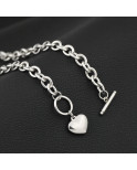 Collier cœur Acier inoxydable Silver