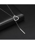 Collier chaine coeur Acier Inoxydable Silver
