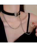 Chocker coeur avec chaine
