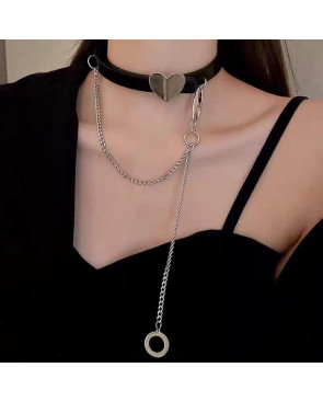 Chocker coeur avec chaine
