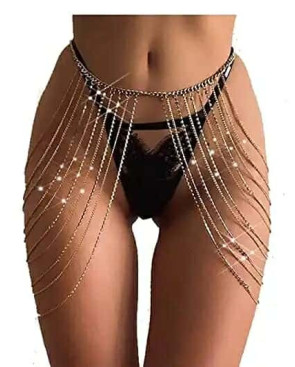 Chaine de taille avec strass Gold
