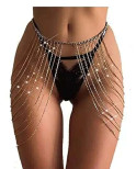 Chaine de taille avec strass Gold