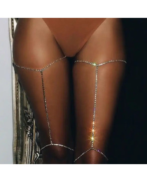 Chaine de cuisse strass Gold