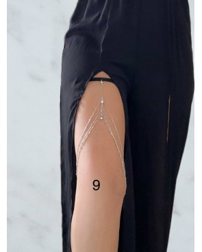 Chaine de cuisse perle Silver