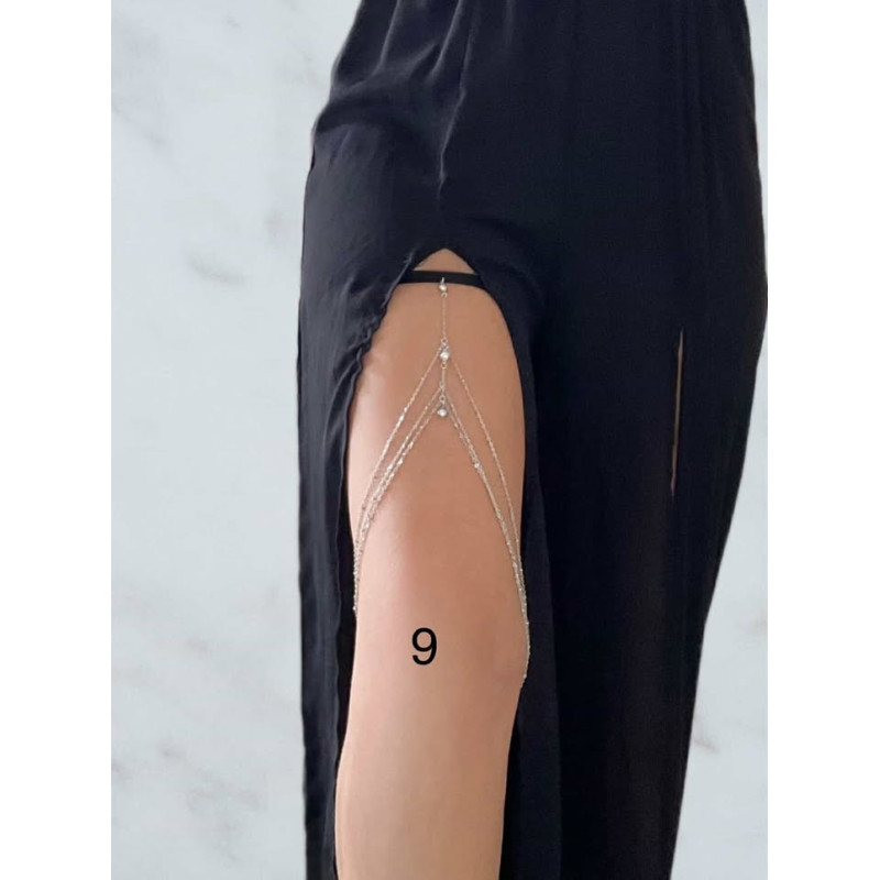Chaine de cuisse perle Silver