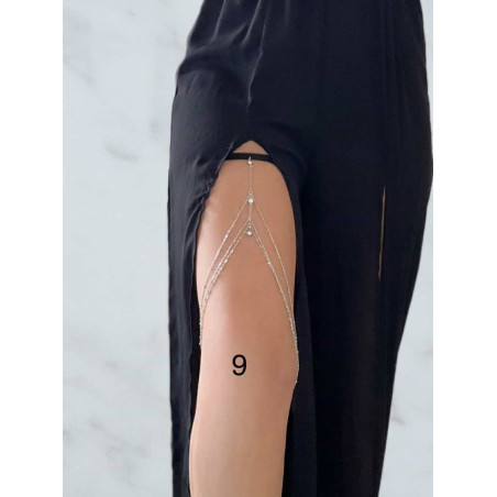 Chaine de cuisse perle Silver