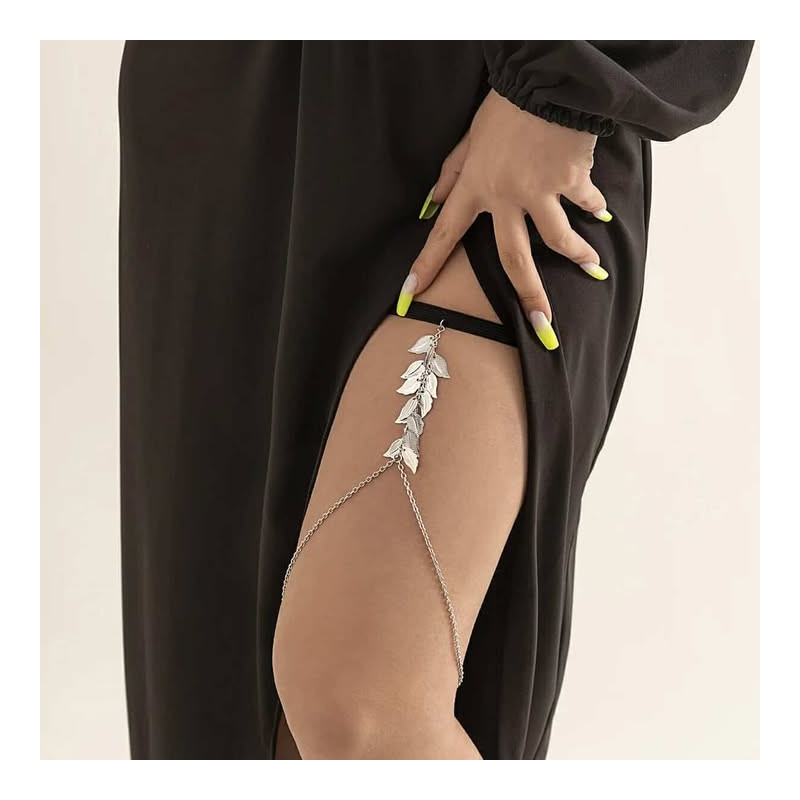 Chaine de cuisse feuille Gold