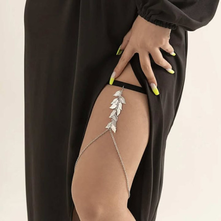 Chaine de cuisse feuille Gold