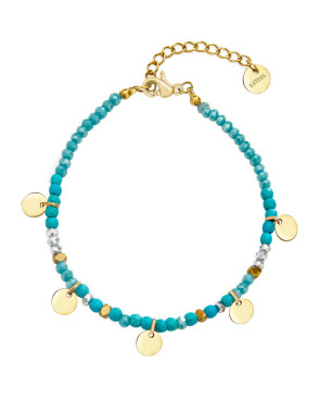 Bracelet bleu et gold Acier Inoxydable