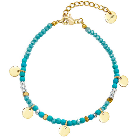 Bracelet bleu et gold Acier Inoxydable