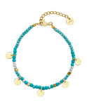 Bracelet bleu et gold Acier Inoxydable