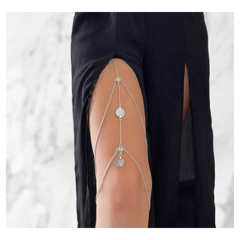 Bijoux de cuisse pièces Silver