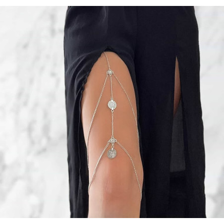 Bijoux de cuisse pièces Silver